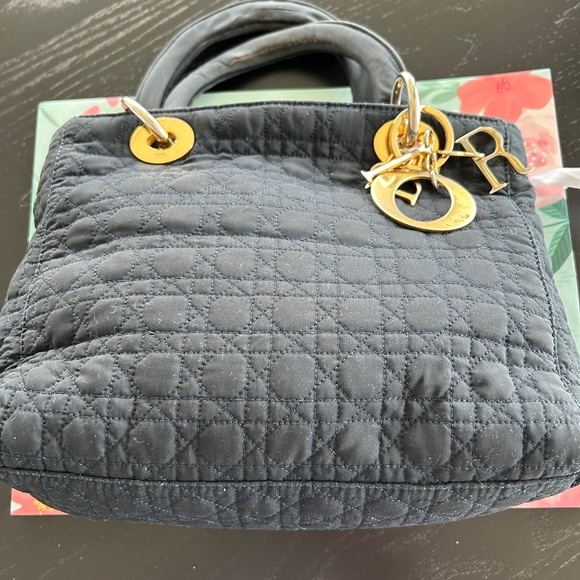 Sale!! Vintage Dior Black Cannage Lady Dior Nylon Handbag has been authenticated - Picture 7 of 7